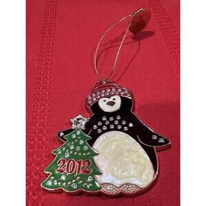 Danbury Mint Annual Crystal Ornament 2012 Penguin